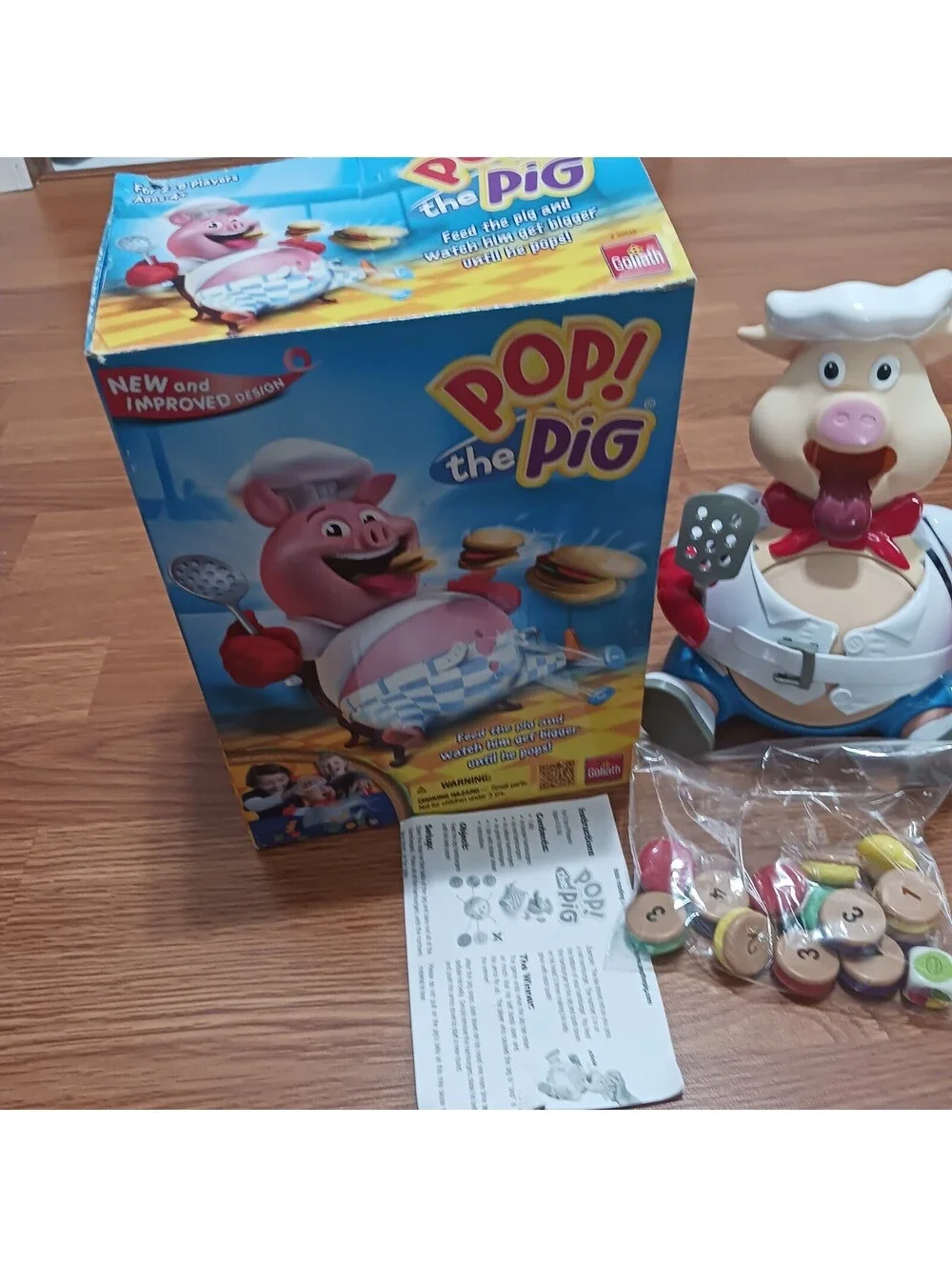 Pop! The  Pig Toy Game  and Accessories Feed the Pig Watch  him get  Bigger